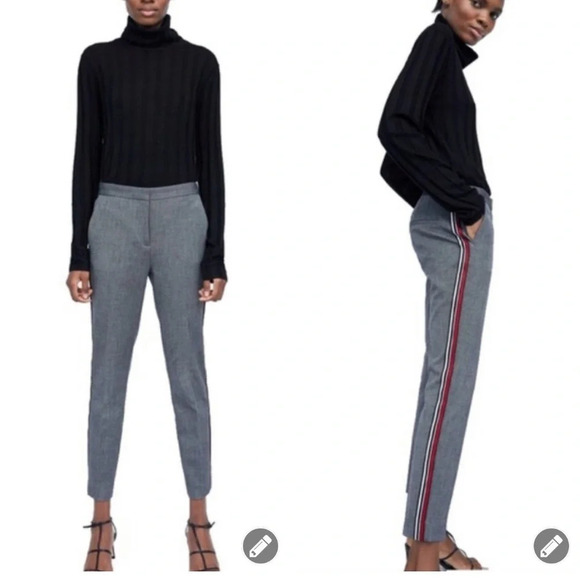 Zara Basic side stripe pants 11326 - Picture 1 of 16